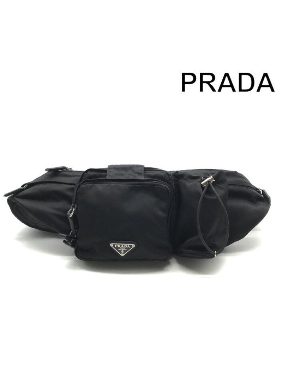 Prada Nylon Tessuto Belt Bag Waist Pouch Black